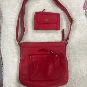 Crossbody purse and matching wallet